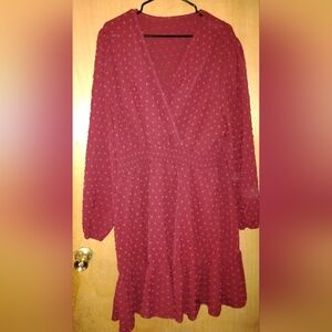 Elegant Burgundy Dress